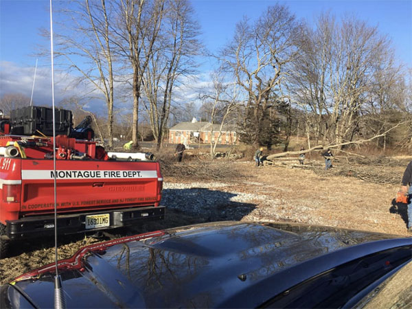 Volunteers Clearing the lot for the Future Firehouse & Community Center